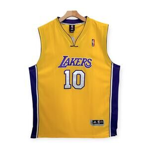 Adidas NBA Los Angeles Lakers Steve Nash #10 Size XXXL Yellow Basketball Jersey
